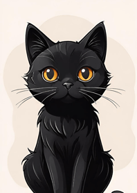 Super cute black cat BW9UP