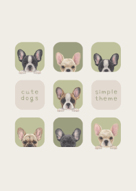 DOGS - French bulldog - LEAF GREEN