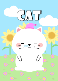 Happy White Cat DukDik Theme (jp)