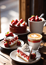 Coffee strawberry chocolate cake eB90fE