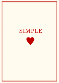 SIMPLE HEART =red beige=