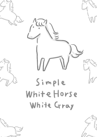 เรียบง่าย ม้า ขาว เทา