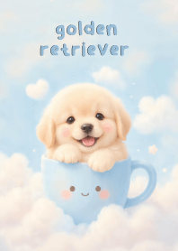 Pretty Golden Retriever In Sky