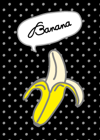 バナナ-黒水玉-