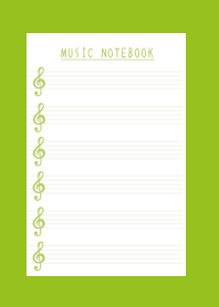 LEAF GREEN COLOR MUSICAL NOTESj