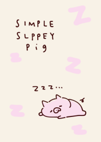 Simple sleepy pig