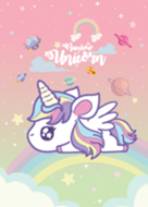 Unicorn Rainbow Galaxy Peach
