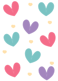 Pink, Green, Purple heart