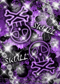SKULL -Splash military purple-
