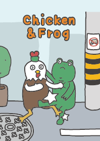 Chicken & Frog live in peace