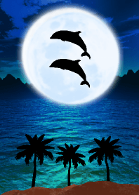 Lucky Blue Moon double dolphins