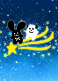 ロックなウサギとドクロちゃん★流れ星