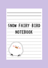 SNOW FAIRY BIRD NOTEBOOK-DUSTY PURPLE