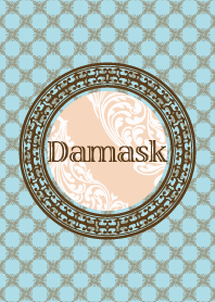 Damask - Brown Blue