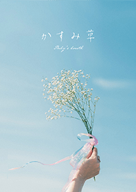 かすみ草と青空