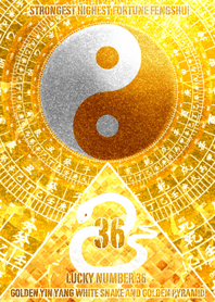 White snake and golden lucky number 36
