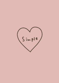 ピンクベージュとブラウン＋ハート