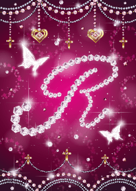 JewelryRhinestone&Butterfly InitialR