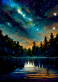 Beautiful starry night view#913