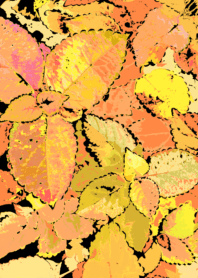 Yellow art leaf background