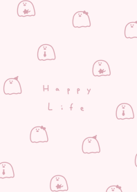 Yuru Ghost / dull pink.