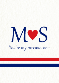 M&S イニシャル -Red & Blue-