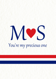 M&S Initial -Red & Blue-