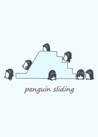 Penguin Sliding* -blue- 2