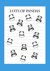 LOTS OF PANDAS NOTEBOOK-BLUE-YELLOW