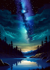 Beautiful starry night view#1512