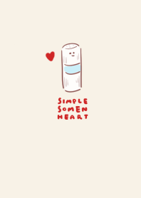 simple Somen heart beige