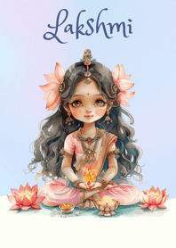 พระแม่ลักษมี รักปัง ร่ำรวย โชคลาภ สีน้ำ