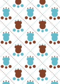 Round flower and stitch theme blue