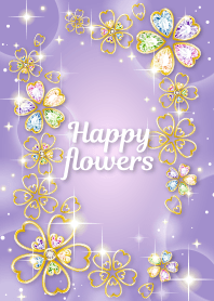 Happy flowers gold