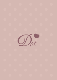 Heart dot -Dullness Pink-