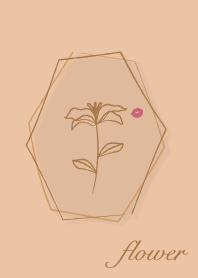 お花<唇>オレンジ