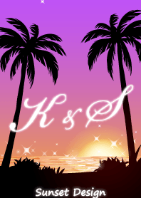 【K&S】イニシャル❤️サンセットビーチ2