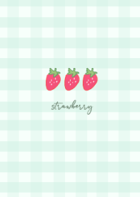 strawberry plaid -mintgreen-