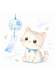 なつねこ散歩 風鈴の午後
