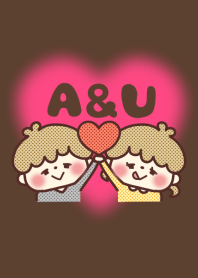 Initial theme for a sweet couple. A / U