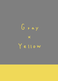 Fashionable gray x yellow.