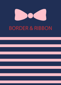 BORDER & PINKRIBBON -Navy 9-