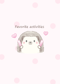 Hedgehog and Favorite activities pink2