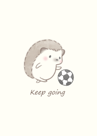 Hedgehog and Soccer -beige- 2