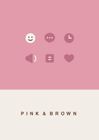 Simple icon / Pink & Brown