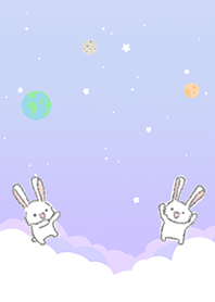 토끼와 보라색 공간