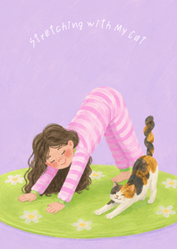 Stretching with My Cat