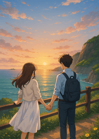 Sunset Cliff Seaside Promise