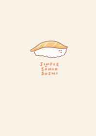 simple salmon sushi beige