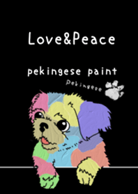 油絵アート【Pekingese paint 88】